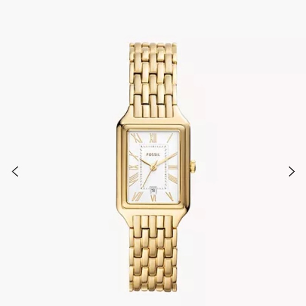 NEW Fossil Raquel Three-Hand Date Gold-Tone Stainless Steel Watch